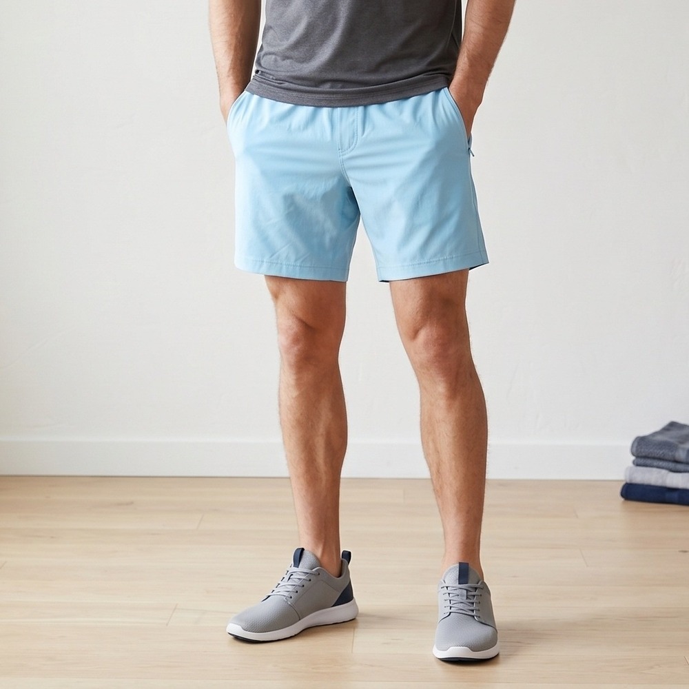 Rhone Shorts Mens Small Blue Zipper Pocket Lined Athletic Swim Gorpcore
